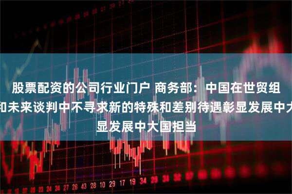 股票配资的公司行业门户 商务部：中国在世贸组织当前和未来谈判中不寻求新的特殊和差别待遇彰显发展中大国担当